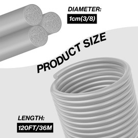 120FT Backer Rod 3/8 Inch Diameter Backer Rod Filler Weather Strip Seal Saver Concrete Expansion Joint for Gaps and Joints(3/8Inch x 120Feet)