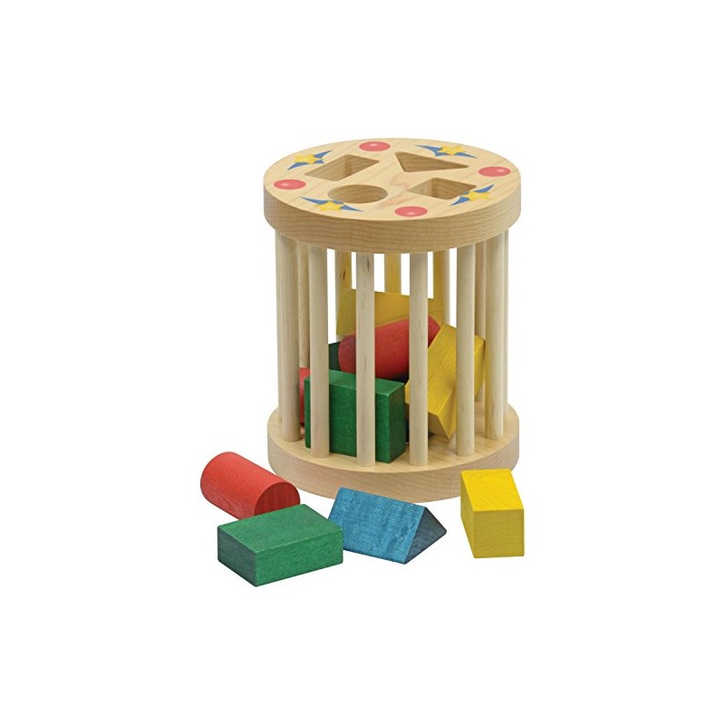 Shape Sorter Round Cage with 3 Each of 4 Colored