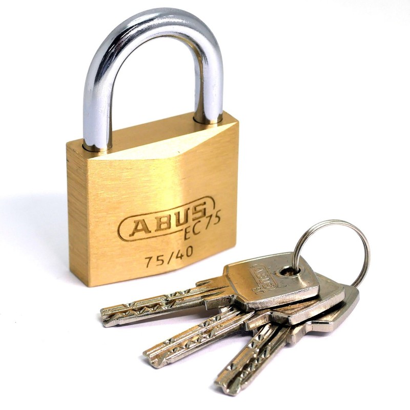 ABUS Brass Padlock EC75/40 KA Dimple Cylinder Equal
