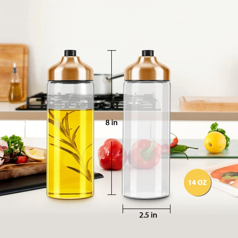 Aelga Copper Kitchen Accessories - Glass Oil Dispenser - Copper