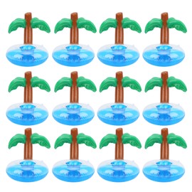 12pcs Coconut Trees Inflatable Pool Drink Holder Beach Party Cup Holder Decoration
