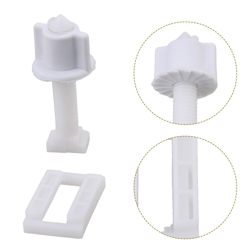 Rectangular Seat Hinge Bolt Screws Plastic Fixing Hinge with Nut