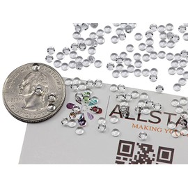 3mm Round Clear Magnifying Acrylic Cabochons, Plastic Gems for Jewelry Making, DIY Earrings, Pendants - 200 Pieces