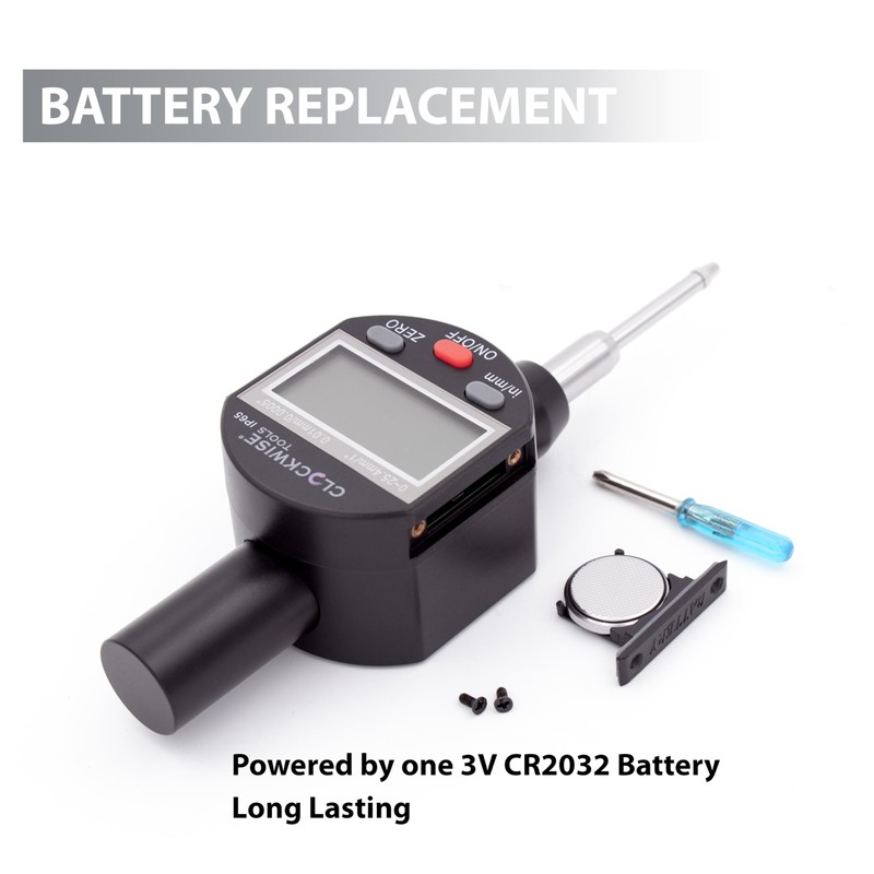 Clockwise Tools IP65 Grade Digital Indicator, DPIR-0105, 0-1 Inch/25.4mm, Inch/Metric