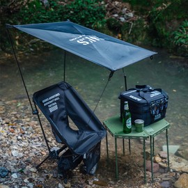 Lightweight Folding Camping Chair,3.3 LBS Portable Foldable Compact with Adjustable Shade Canopy & Anti-Sinking Feet & Seat Pocket for Outdoor Camp,Travel,Beach,Picnic,Festival,Supports 330 LBS(Black)