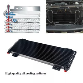 Blitech Tru-Cool 40000 40k GVW Transmission Oil Cooler Low-Pressure Drop LPD47391 BLACK