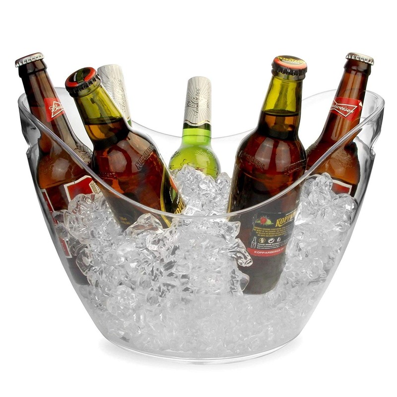 Plastic Drinks Pail Clear - Large Party Tub Drinks Cooler