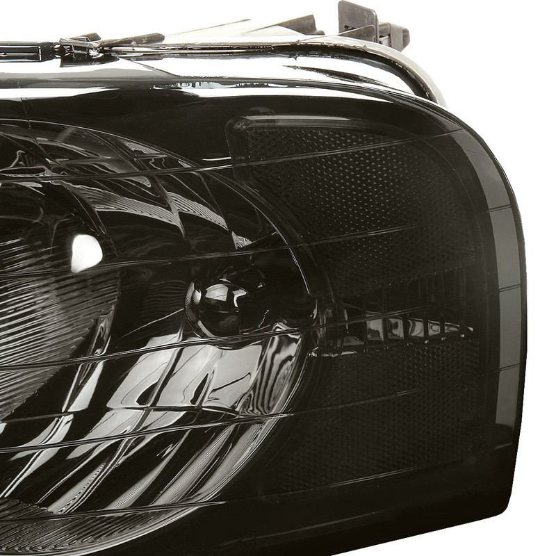 DNA Motoring HL-OH-DR02-SM-CL1 Smoke Lens Clear Corner Headlights Compatible with