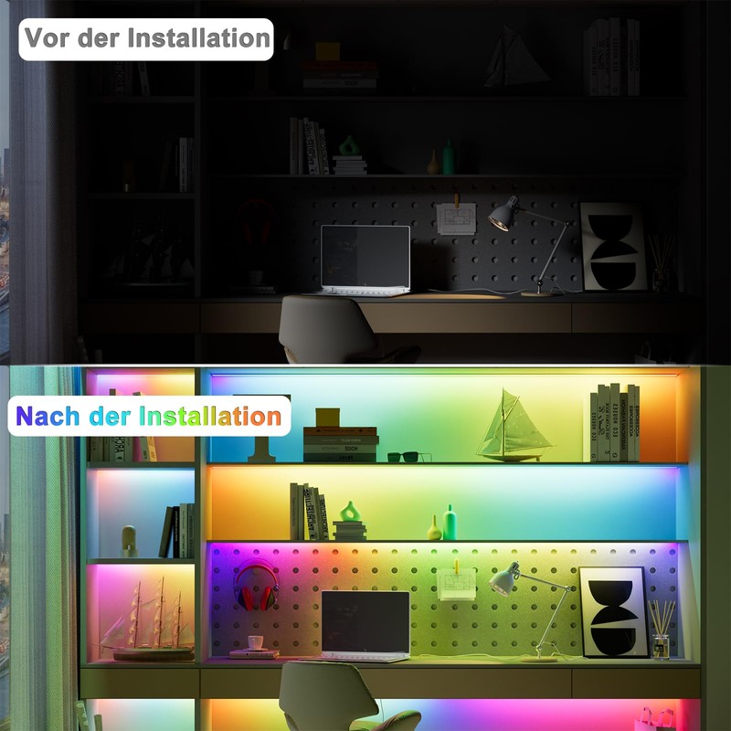 PAUTIX WiFi RGB Smart IC COB LED Strip Kit, 5