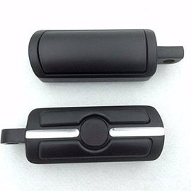 SMT-Black Skull Groove Foot Pegs Footrest Kit Compatible With Harley Touring Softail Dyna Sportster [B01D0QW0YY]