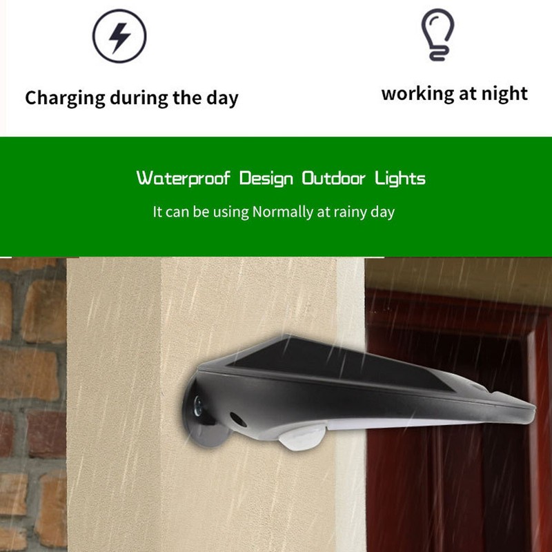 Solar Wall Lamp Sensitive Motion Sensor Weather Resistant Outdoor LED