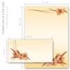 Letter Paper Set 20 Pieces Flowers and Petals 10 Sheets