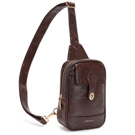 MEITRUE Small Sling Bag for Women Crossbody Bag Vegan Leather Sling Fanny Pack Cell Phone Purse with Adjustable Guitar Strap