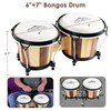 EASTROCK Bongo Drum 6” and 7” Bongos Set for Adults