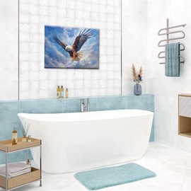 Flying Eagle Canvas Wall Art Modern Wall Decor Gallery Canvas Wraps Framed for Living Room Home Bedroom Decoration Modern Framed Artwork Decor Ready to Hang 12"x16"