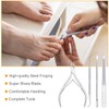 4 Piece Cuticle Pusher Set, Stainless Steel Cuticle Remover, Metal