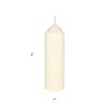 Mega Candles 12 pcs Unscented Round Dome Top Ivory Pillar
