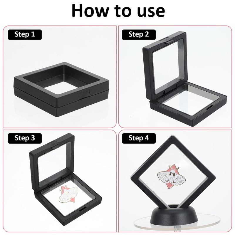 Gjinxi Seashell Display Box 2Pcs, Transparent Frame Seashell Display Case