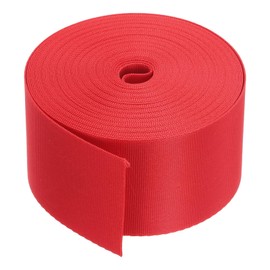 sourcing map Flat Nylon Webbing Strap 2 Inch 10 Yards Polypropylene Webbing Bright Red for Backpack, Luggage-rack, Outdoor Climbing, DIY Craft