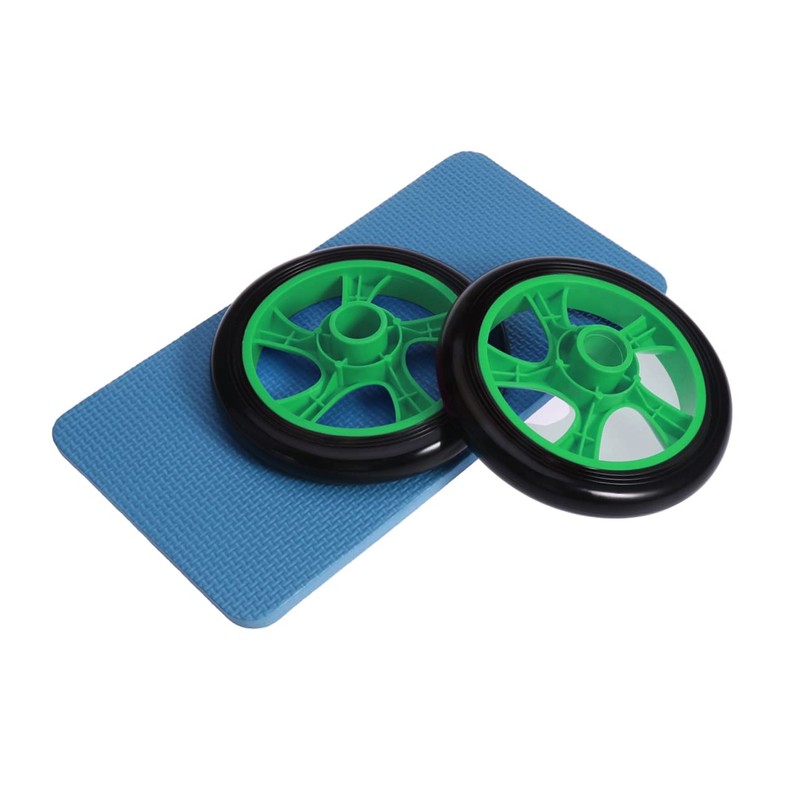 Kisangel Dual Wheel Mute Ab Roller Elbow Support Knee Pad