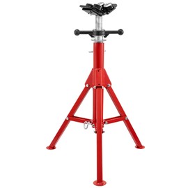 Happybuy Pipe Jack Stand, 4-Ball V-Head, Folding Legs, 1500LB Capacity, Adjustable Height 28"-52", A-Type Pipe Jacks for Welding