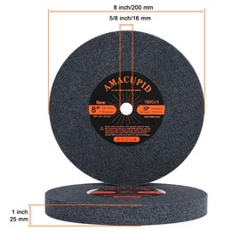 AmaCupid Brushed Nylon Fiber Buffing Wheels 8 Inch 5P Hardness. for Bench Grinder Polishing Machine. Polishing Soft Materials Such as Copper and Aluminum. 5/8 Inch Arbor, 1 inches Thickness, 180 Grit