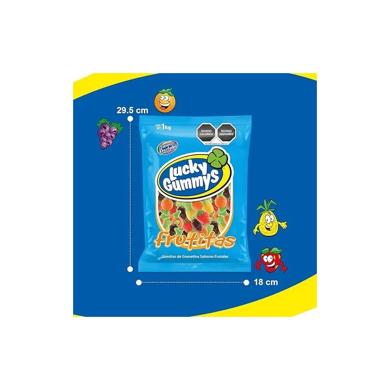 Lucky Gummys Frutitas Gomitas de Azucar 1kg