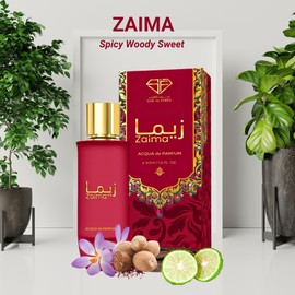 SAIF AL FARES Zaima - Elegant Acqua de Parfum for Women | Long Lasting & Non-Alcoholic Fragrance | Spicy Woody Sweet Arabs Perfume 1.69 Fl. Oz.
