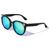 Color Mirror Round Lens Triangular Diamond Rhinestone Cat Eye Sunglasses
