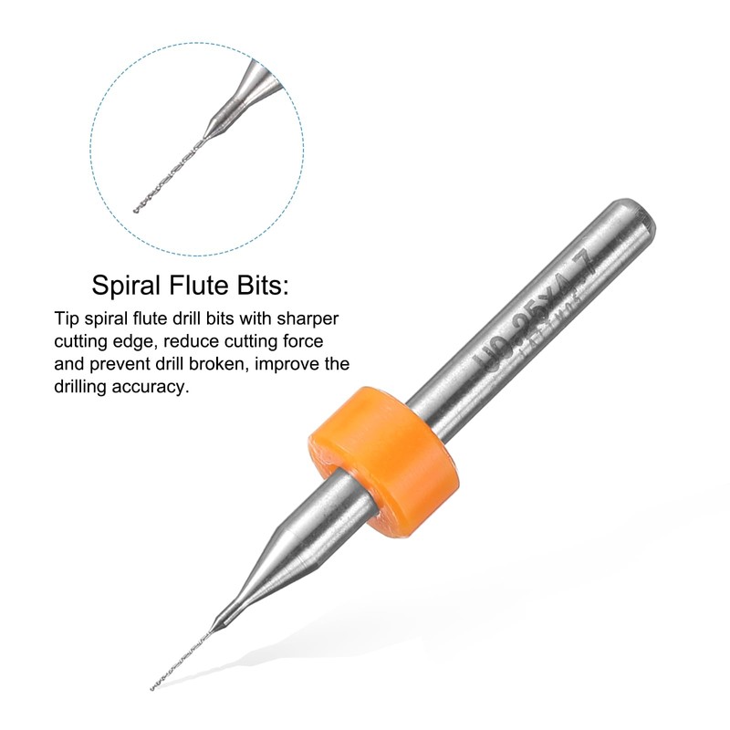 uxcell PCB Drill Bits 0.25mm Tungsten Carbide Rotary Tool Jewelry