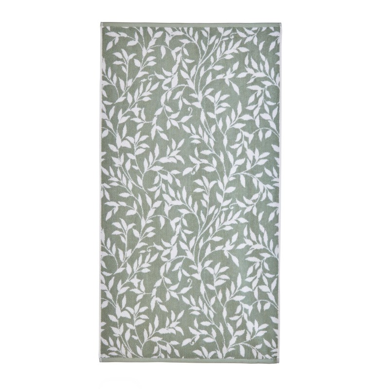 Dreams & Drapes - Sage Green Leaf Bath Towel (70