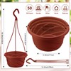 Tioncy 50 Pcs Plastic Hanging Planter Round Hanging Pot for