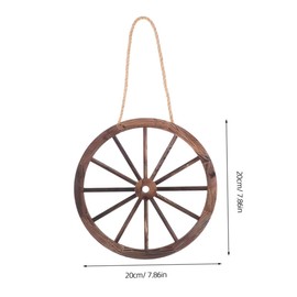 Totority 2pcs Vintage Wooden Cartwheel Wall Art Rustic Decor for Home and Garden Wild West Theme Cowboy Decoration Easy Wall Mount Durable Wooden Material for Enhancing Room Aesthetic