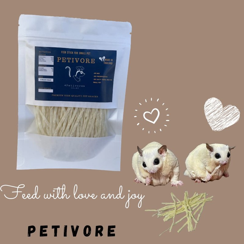 PETIVORE Premium Fish Stick for Sugar Glider and Small Exotic