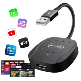 Wireless CarPlay With HDMl Multimedia Adapter Car TV Mate Converter for Fire/Google TV Sticks Wired to Wireless CarPlayColor: CarPlay With HDMI, Car Make: original car wired carplay / Android Auto built, RAM: 2 g