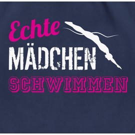 Shirtracer - Water sports - real girls swim - gym bag and fabric bag made of cotton, 1 Navy Blue, Einheitsgröße