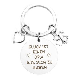 Gift Grandpa Father's Day Gift Keyring Grandpa Gift Birthday Best Grandpa Gift Gifts for Grandpa for Birthday Gifts Father's Day for Grandpa Gift Christmas Grandpa Secret Santa Gift, Grandpa luck, M