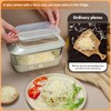 Glass Cheese Grater with Container and Lid, 46OZ Airtight Cheese
