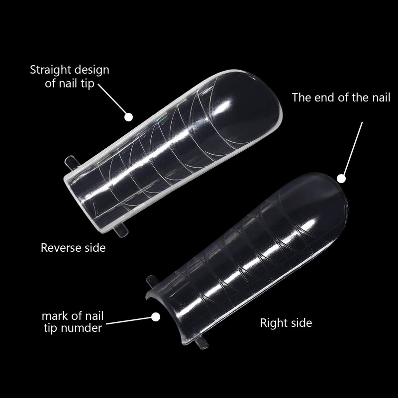 BNG Dual Forms System Flat Square Full Cover Poly Nail
