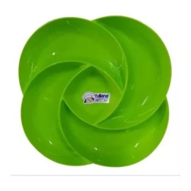 Yuliana Juego 12 Platos Botaneros Yuliana 5 Divisiones Colores Surti