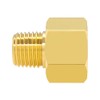 Hooshing 2PCS Brass Pipe Fitting 1/4" NPT Male to 1/2"