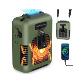 40Hours Cooling-Waist Fan Rechargeable,Urltra-Light Personal Wearable Air Conditioner Under Shirt Fan & Lanyard,8000mAh Belt Clip on Waist Portable Cooling Fans,Portable Body Fans that Blow Cold Air