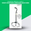 Essential Medical Supply Large Base Quad Cane in Black -