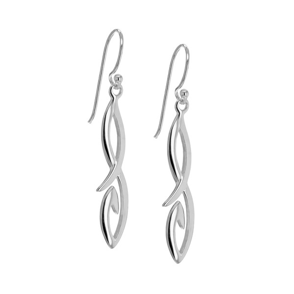 Tuscany Silver Fancy Figure 8 Drop Earrings