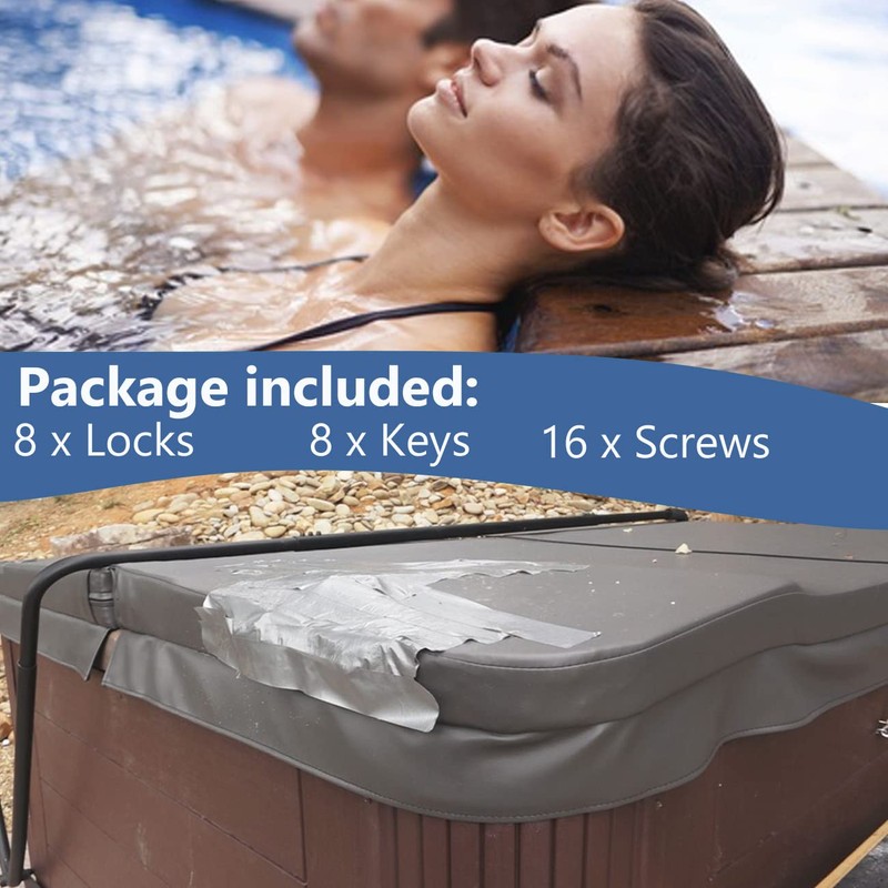 Hot Tub Cover Replacement Clips Latch Repair Lock Kits with