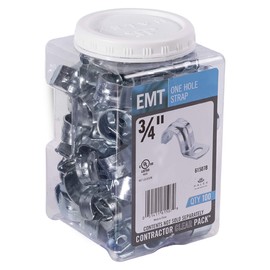 Halex – ¾ Inch Electrical Metallic Tube (EMT) One Hole Straps – 61507B – 100 Per Pack