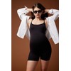 POSHDIVAH Women's Maternity Spaghetti Strap Bodysuit Shorts Pregnancy Bodycon Jumpsuit