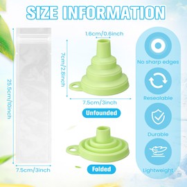 Hoolerry 450 Pcs Disposable Ice Mold Bags with 1 Silicone Funnel Freezer Tubes with Zip Seals Candy Ice Mold Yogurt Tubes Pouch for Snack Juice Fruit Smoothies Party Favor (3 x 10 Inch)