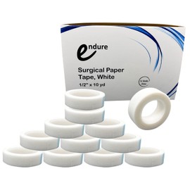 Endure Altape, Hypoallergenic Medical Paper Tape, Strong Adhesive Breathable, Box of 12, White Paper Medical Tape (0.5 Inches Width x 10 Yards Length)