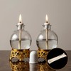 Round Cotton Oil Lamp Wicks 5 Pack Glass Tube Holder